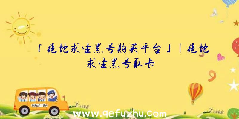 「绝地求生黑号购买平台」|绝地求生黑号取卡